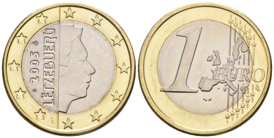 Люксембург 1 евро 2005 Великий Герцог Анри KM 81 биметалл 4148-755