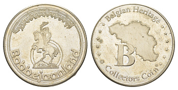 Бельгия медаль из серии Бельгийское наследие - Боббеян Схупен ND диаметр 31 мм, вес 12,9 гр белый металл 4645-1112