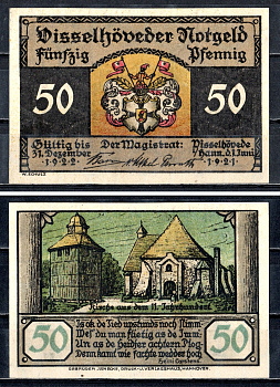 Фиссельхёфеде (Пруссия, Ганновер) 50 пфеннигов 1921 2193-35-2-2