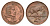 ЮАР 2 цента 1965 Ян ван Рибек (1619-1677), Suid Africa, легенда на африкаанс, антилопа гну KM 66.2 бронза 4121-132