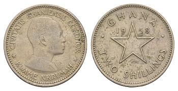 Гана 2 шиллинга 1958 KM 6 медно-никель 4642-125