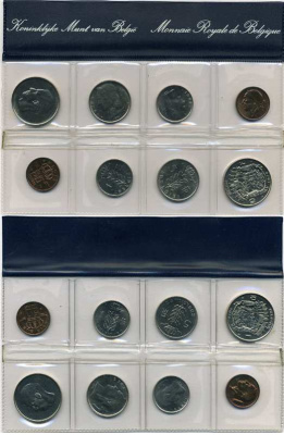 Бельгия набор из 8 монет 1978 Belgie-Belgique, в запайке KM SS14 UNC 5-4-3-70