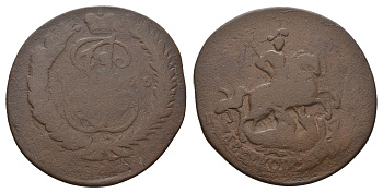 Россия 2 копейки 1766 СПМ, Екатерина II (1762-1796) Биткин 584 медь 1103-10-31