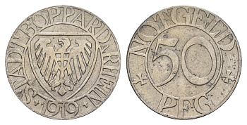 Боппард 50 пфеннигов 1919 Funck 53.6, Men05 3243.8, Men18 4165.8 железо 1528-222