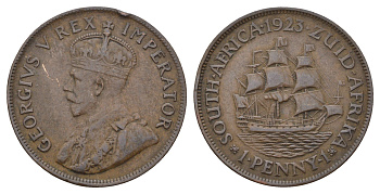 ЮАР 1 пенни 1923 Георг V (1910-1936) KM 14.1 бронза 4127-1524