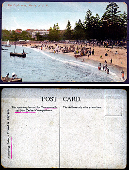 Новая Зеландия post card - открытка Эспланада, Манли 2193-61