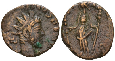 Римская Империя, императоры в Галлии антониниан 271 Тетрик, IMP TETRICVS AVG, бюст императора / FIDES MILITVM, Фидея, персонификация Верности, локальная чеканка в Галлии RIC 71 биллон 1073-25-86