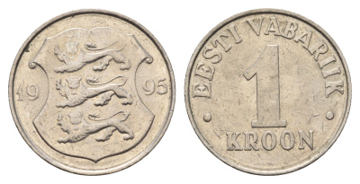 Эстония 1 крона 1995 KM 28 медно-никель 4688-634