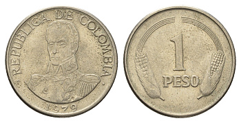 Колумбия 1 песо 1979 Симон Боливар KM 258.2 медно-никель 4698-132