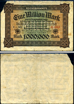 Германия 1000000 марок 1923 Pick 86 a бумага 7457-65-1-1
