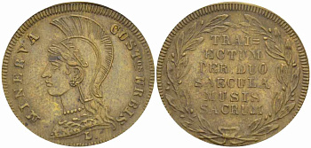 НЮРНБЕРГ РЕЙХСПФЕННИГ (ЖЕТОН) 1836 МИНЕРВА, 200 ЛЕТ УТРЕХТСКОМУ УНИВЕРСИТЕТУ, ДИАМЕТР 22 ММ. латунь 108-113