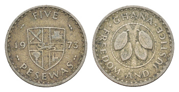 Гана 5 песев 1973 KM 15 медно-никель 4651-854
