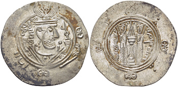 Аббасидский Халифат 1/2 дирхема 771 - 782 Табаристан, Умар-ибн-аль-Алла EXTREMELY FINE, 2,09 ГР серебро 1073-2-7-4