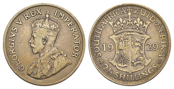 ЮАР 2 1/2 шиллинга 1929 Георг V (1910-1936) KM 19.2 серебро 4127-215