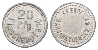 Германия депозитный токен в 20 пфеннигов ND алюминий UNC 4636-1262