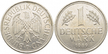 ФРГ 1 МАРКА 1988 G J.385, KM 110 медно-никель 3856-217