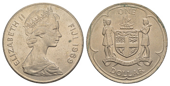 Фиджи 1 доллар 1969 KM 32 медно-никель UNC 4184-721