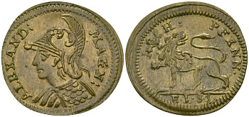 ГЕРМАНИЯ ТОКЕН, ЖЕТОН ND ALEXAND MAGN, АЛЕКЕСАНДР ВЕЛИКИЙ (МАКЕДОНСКИЙ) желтый металл 99-1023