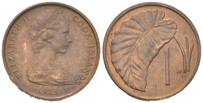 Острова Кука 1 цент 1973 KM 1 бронза aUNC 4618-1137