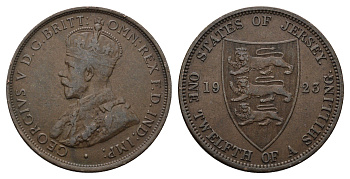 Джерси 1/12 шиллинга 1923 Георг VI (1936-1952) KM 14 бронза 4593-721