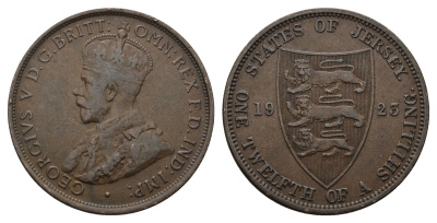 Джерси 1/12 шиллинга 1923 Георг VI (1936-1952) KM 14 бронза 4593-721