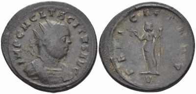 Римская Империя аврелианиан 275 Тацит FELICIT TEMP Тицин Good Very fine RIC 140 бронза 1073-17-14