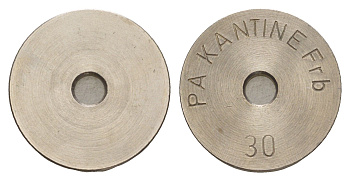 Германия жетон для столовой белый металл 4639-951