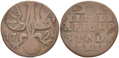 Ахен 12 геллеров 1794 KM 51 медь 77-133