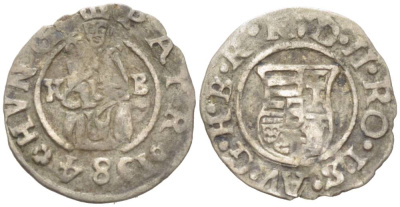 Венгрия 1 денар 1584 КВ, Рудольф II Габсбург (1576-1612), мадонна с младенцем Huszar 1059 серебро 4532-1246