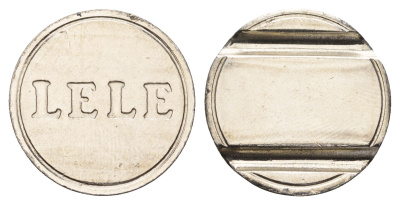 Индия жетон на развлекательных автоматов "LeLe" диаметр 24 мм, вес 6,2 гр нержавеющая сталь 4670-517