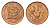 ЮАР 1 цент 1980 герб, капские воробьи KM 82 бронза UNC 4690-1227