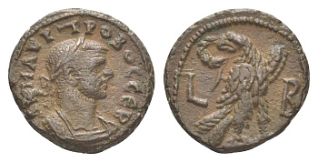 Римская Империя, Провинция Египет тетрадрахма 276-277 Проб, бюст императора/орел, Александрия, (из старой нидерландской коллекции) Dattari 5549 биллон 1100-9-32