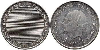 Швеция 1 крона 2009 Карл XVI Густав (1973- ) KM 894 медно-никель 84-1131