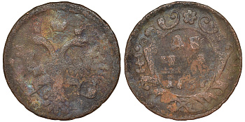 Россия 1 деньга 17ХХ медь 51-4032