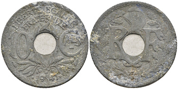 ФРАНЦИЯ 10 САНТИМОВ 1941 .1941. KM 897 цинк 4589-536