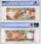 Каймановы острова набор из 4 банкнот 1991 образец, Specimen, в слабах PCGS - 5 долларов 65 Gem UNC, 10 долларов 65 Gem UNC, 25 долларов 67 Superb Gem UNC, 100 долларов 68 Superb Gem UNC Pick 12as, 13bs, 14s, 15s бумага 452-1-45