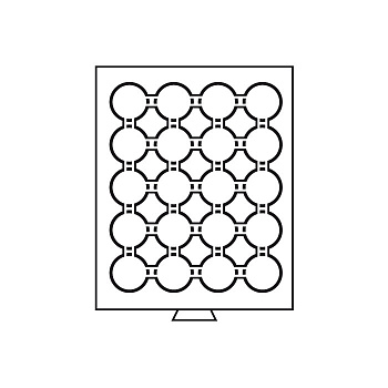 Монетный бокс MB20 на 20 круглых ячеек для монет диаметром до 39 мм. Leuchtturm. 302859