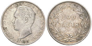 Португалия 100 реалов 1889 Луиш I (1861-1889) KM 510 серебро 4611-269