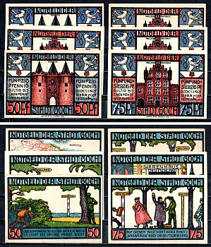 Гох (Пруссия, Рейн) наборот из 6 нотгельдов 1922 7556-10-2-2