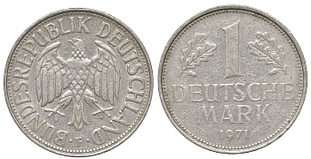 ФРГ 1 марка 1971 F KM 110 медно-никель 4132-715