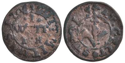 Передняя Померания, Штральзунд, Шведское правление (Шведская Померания) виттен (witten = 1/192 талера) 1706 Карл XII KM 58 серебро 413-712