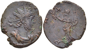 Римская Империя (императоры в Галлии) антониниан 272 - 273 Тетрик I. PAX AVG, Пация, персонификация Мира, Колония Агриппины, Good Very fine RIC 100 биллон 1073-13-116