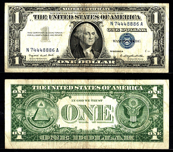 США 1 доллар 1957 Pick 419 a бумага 2119-38-3-2