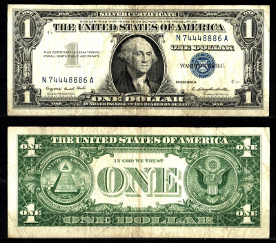 США 1 доллар 1957 Pick 419 a бумага 2119-38-3-2
