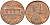 США 1 цент 1970 D, Линкольн KM 201 медь цинк 4115-864