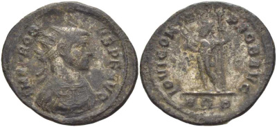 Римская Империя аврелианиан 280 Проб, IMP PROBVS P F AVG / IOVI CONS PROB AVG, Рим RIC 173 биллон 1073-17-87