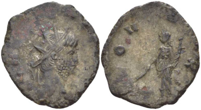 Римская Империя антониниан 265 - 267 Галлиен, PROVIDENTIA AVG, Рим RIC 267 биллон 1073-17-111