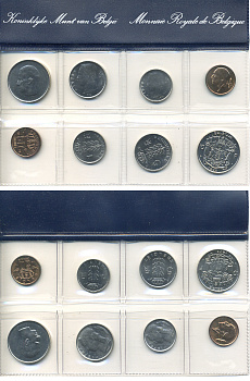 Бельгия набор из 8 монет 1978 BELGIE-BELGIQUE, в запайке KM SS 14   UNC  1-5-2-22