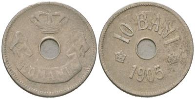 Румыния 10 бань 1905 Кароль I (1881-1914) KM 32 медно-никель 4615-347