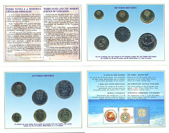 Португалия набор из 6 монет 1989 в картонном буклете KM MS12 (KM 631-634, 636, 645.1) BUNC 00-00